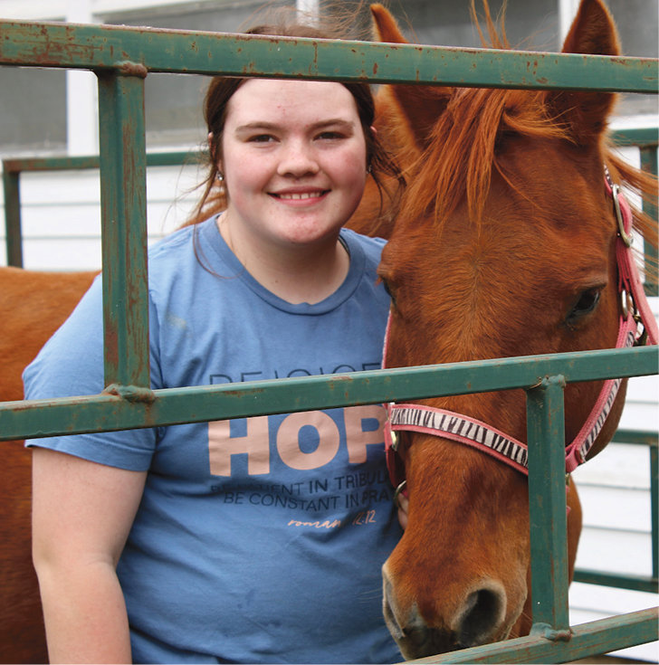 Maddison Rieck and her horse Cammi.