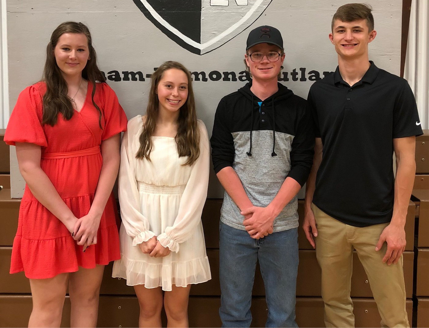 Alivia Spilde, Jensine Matson, Ramey Gearhart and Will Matson were each a recipient of a $1,830 Francis T. Malone Scholarship.