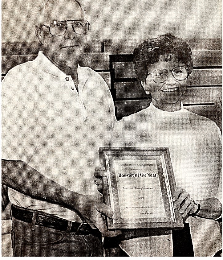 TWENTY-FIVE YEARS AGO: Tex and Nancy Anderson were awarded Boosters of the Year by the De Smet Athletic Booster Club.