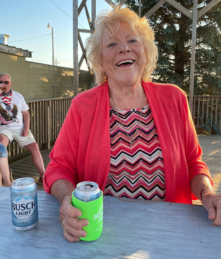Marilyn decided to take the $1,000 — donating $900 of it to the Legion kitchen and drinking the other $100 of it with the patrons at the Mathews Store that night for everyone to celebrate!