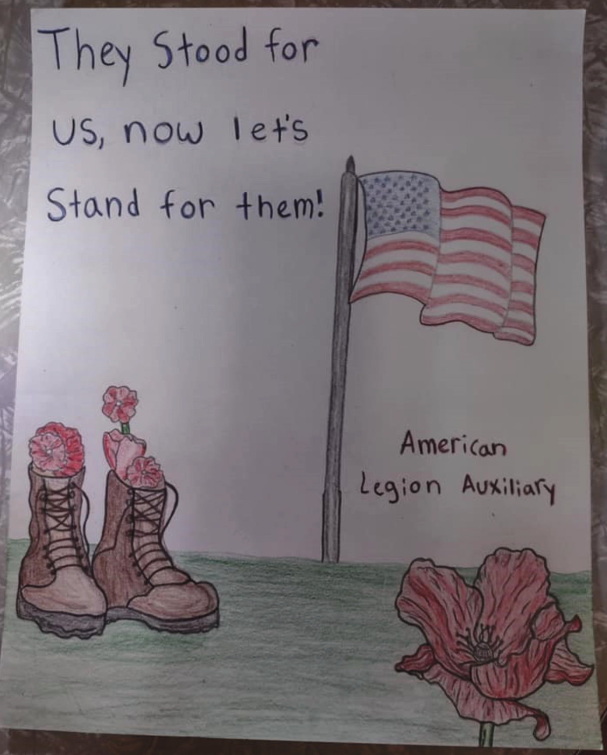 Lexi Burma, student of Iroquois High School, received 1st place at the state level for her American Legion Auxiliary Poppy Poster.