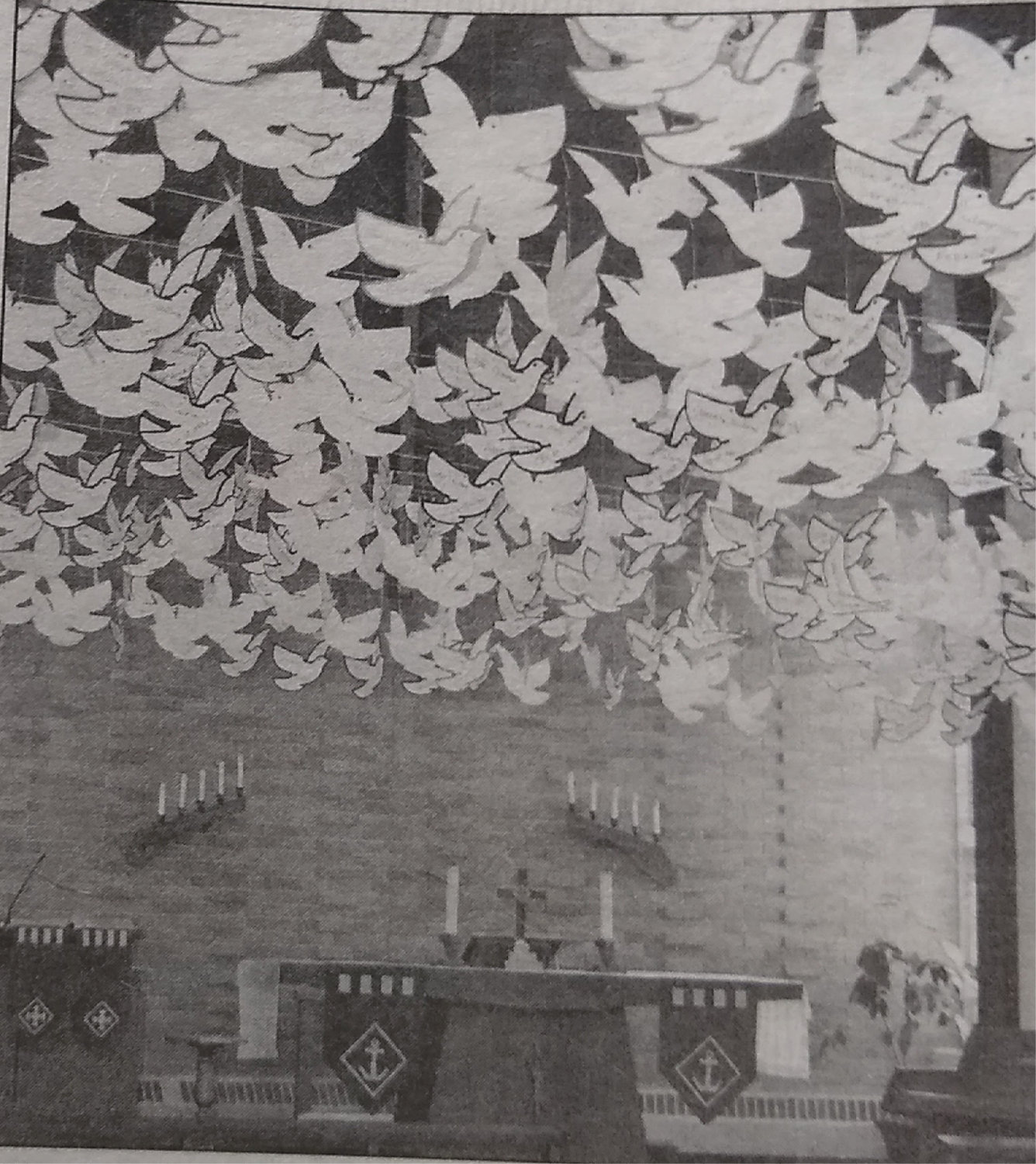 TEN YEARS AGO: The dove represents peace, a meek and quiet spirit, as well as the Holy Spirit. The Lake Preston Lutheran Church celebrates 125 years this weekend and as part of the festivities, the church members hung nearly 1,500 white doves to represent the baptized members since 1887.